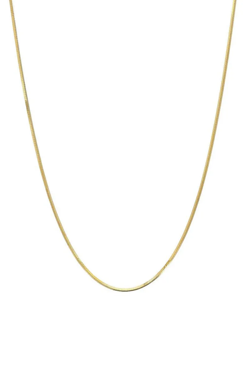 1.5mm Flexible Herringbone Chain - 14k Yellow Gold