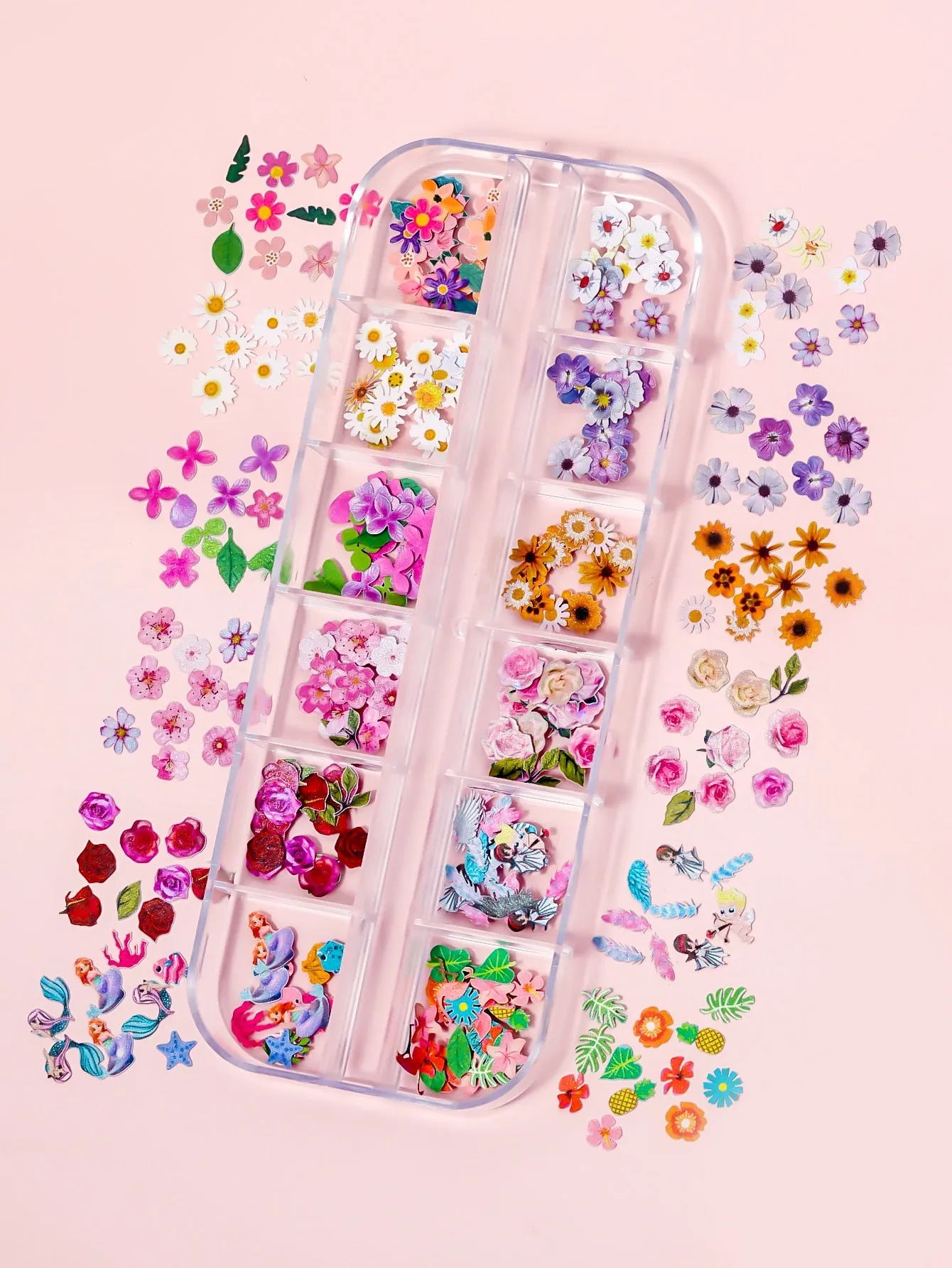 1box Floral Pattern Nail Art Decoration