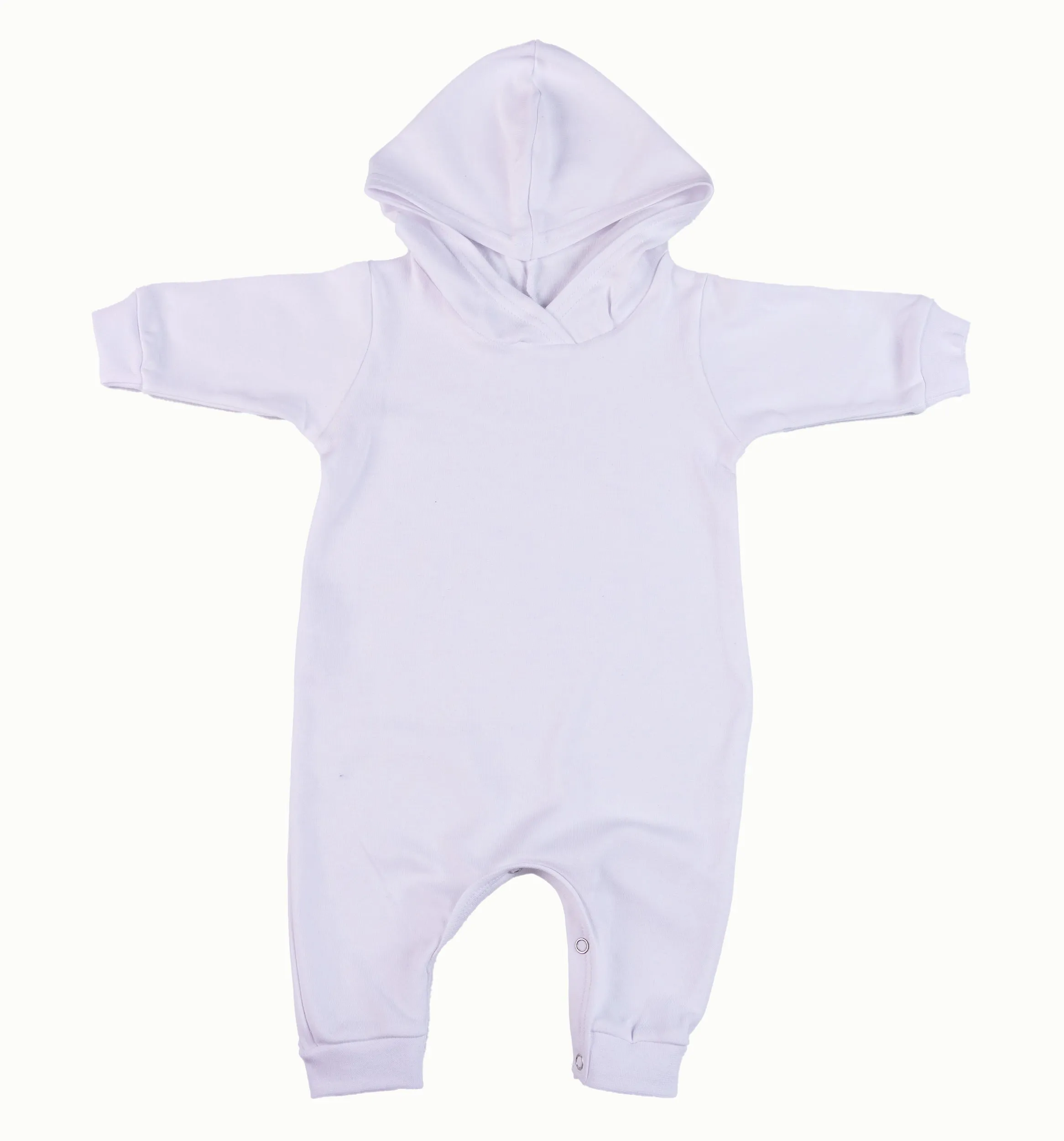 2-Pack Hooded Harem Blank Babygros Made From 100% Cotton