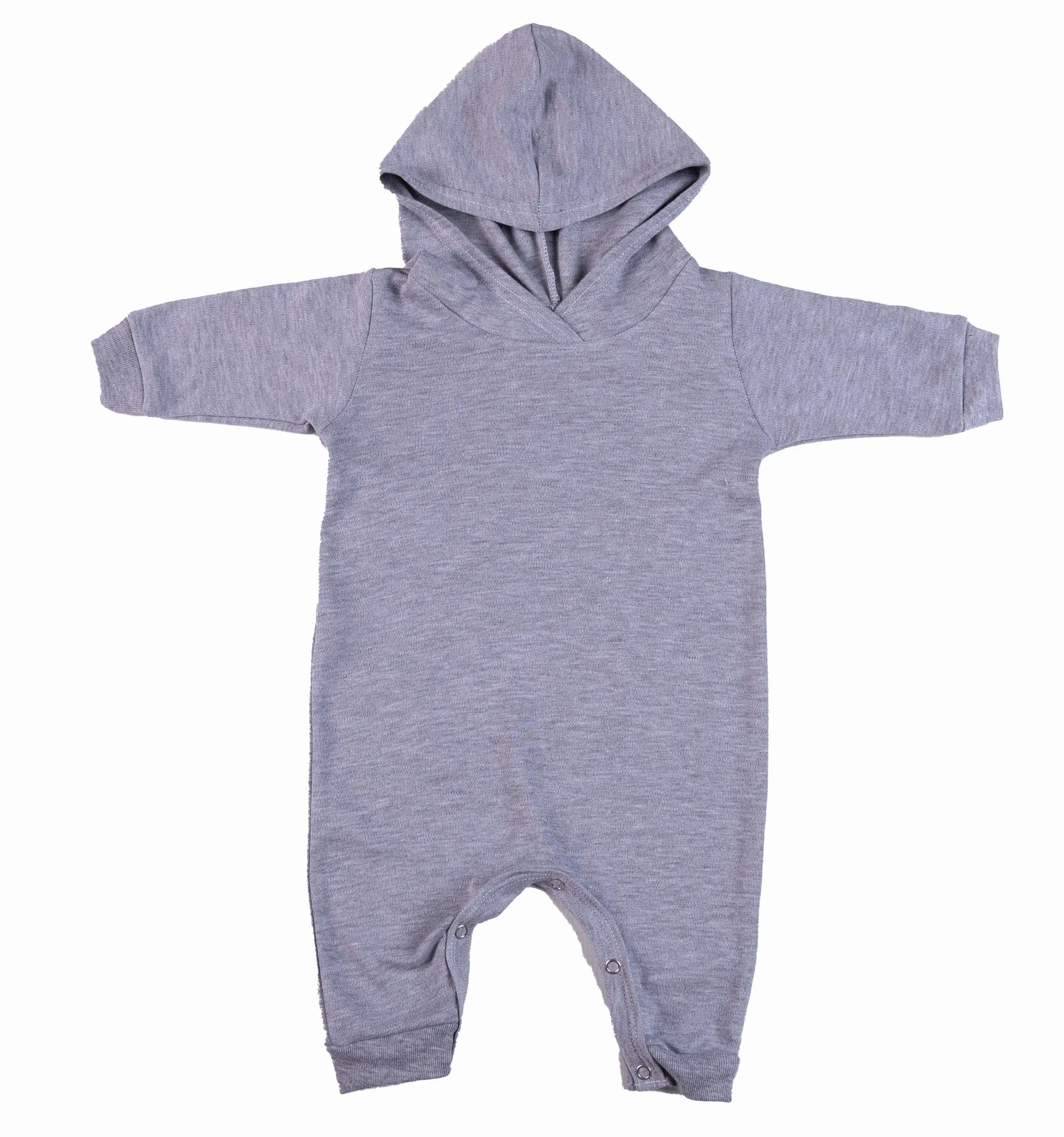 2-Pack Hooded Harem Blank Babygros Made From 100% Cotton