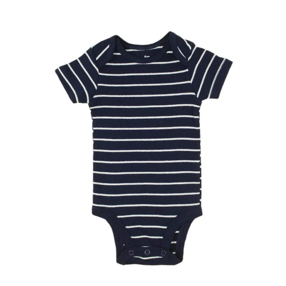 2 Pc Cotton Romper And Shorts Set - Stripes