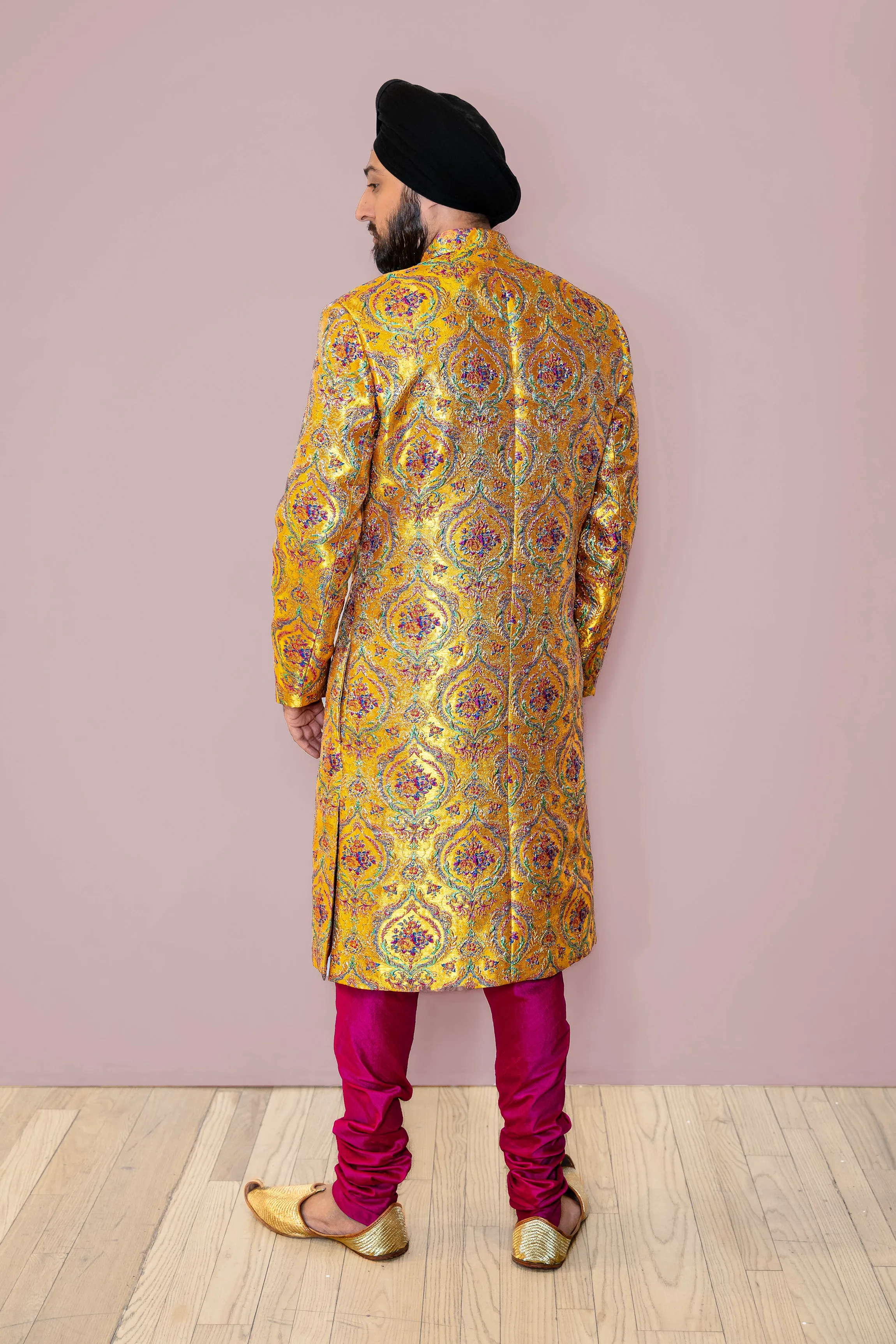 AAYAN Yellow Sherwani