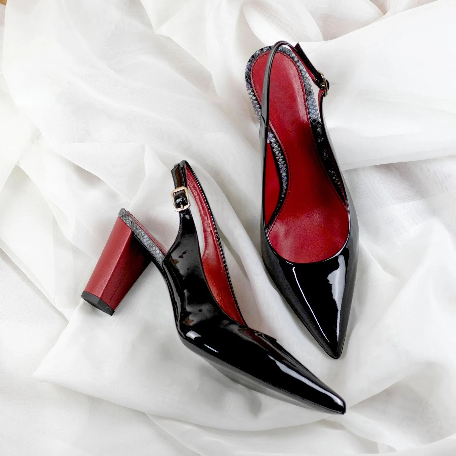 Ambrogio Bespoke Custom Women's Shoes Black Patent Leather Bologna Pumps (AMBW1119)