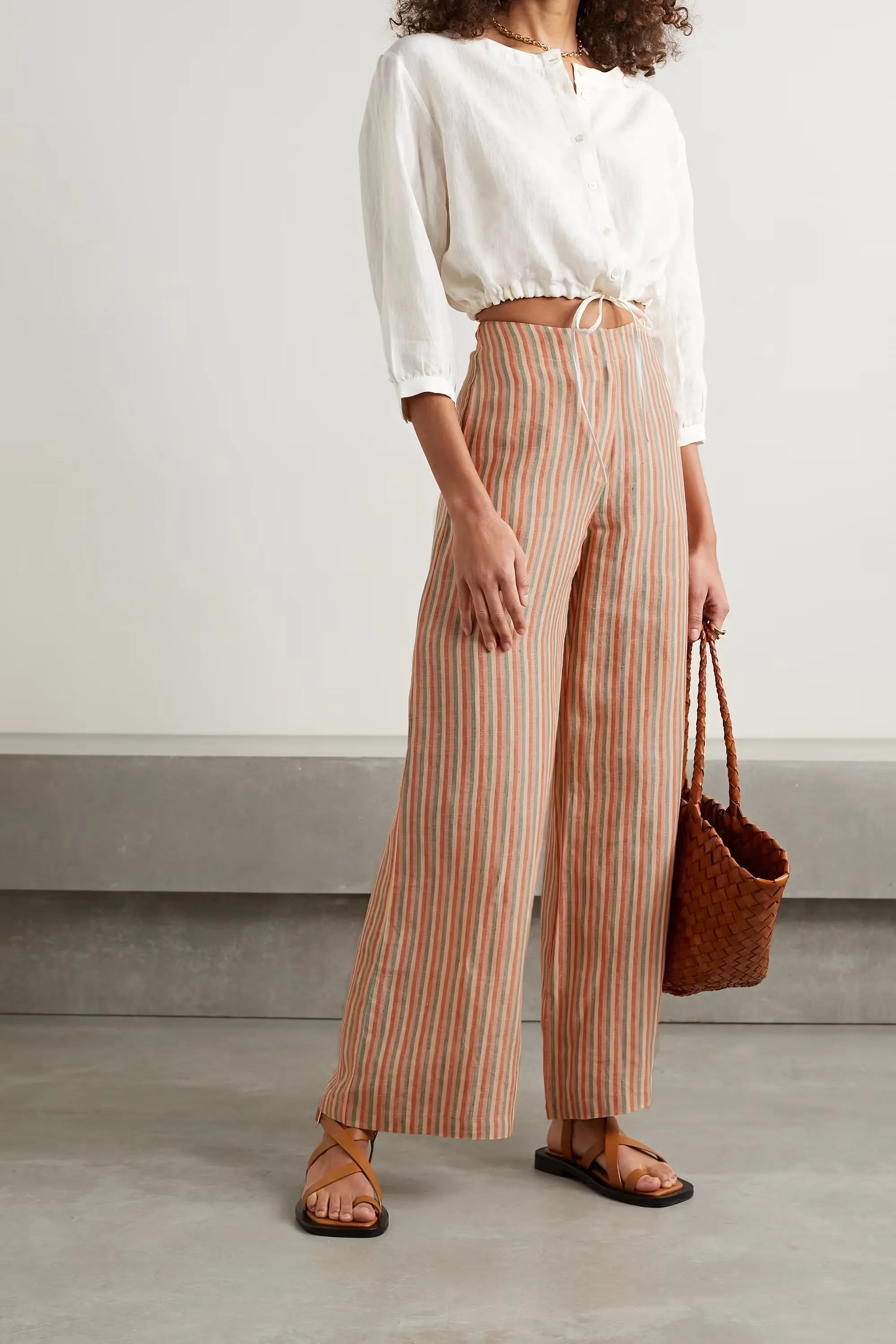 Artemisia Seventies's Stripes Pants Pink