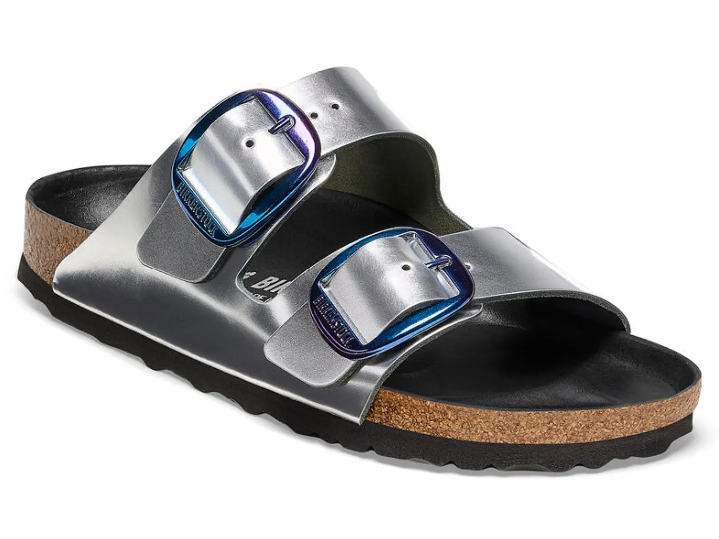 Birkenstock: Arizona Big Buckle Metallic Silver