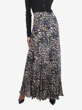 Black floral skirt - size EU 34