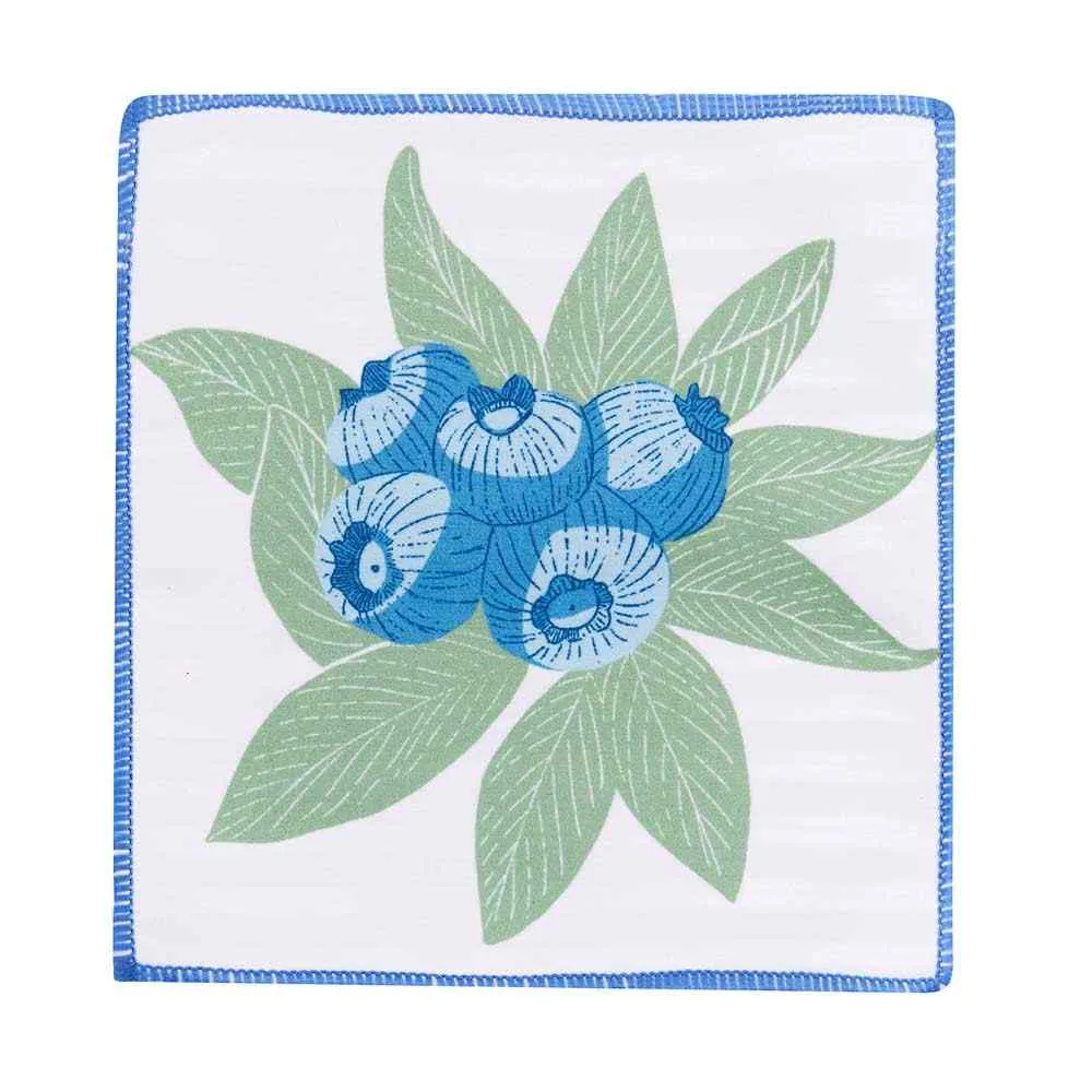 Blueberry Bunch blu Kitchen Reusable Cocktail Napkins Set of 8