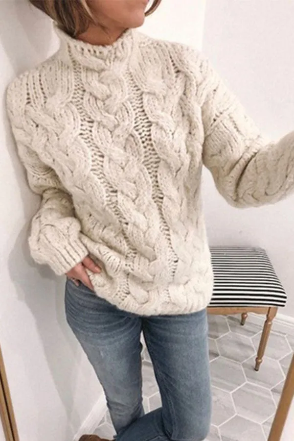 Bonfire Weather Cable Knit Sweater