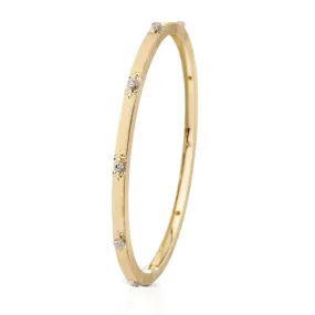 Buccellati - Macri Classica - Bangle Bracelet with Diamonds, 18k Yellow Gold, 3 mm