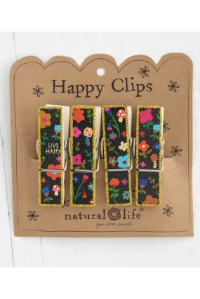 Chip Clip Set - Live Happy Floral