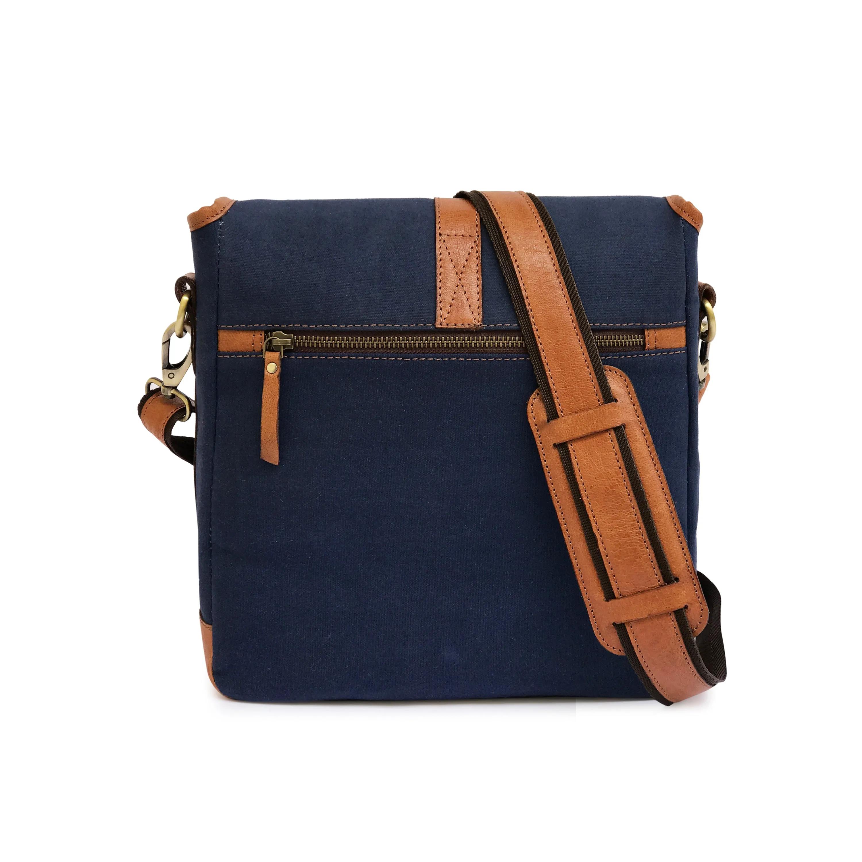 Classic Canvas and Leather Messenger Bag