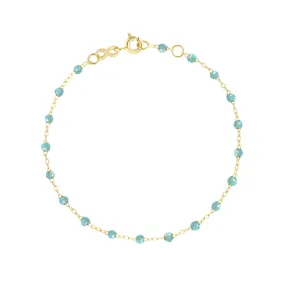 Classic Gigi Aqua bracelet, Yellow Gold, 7.5"