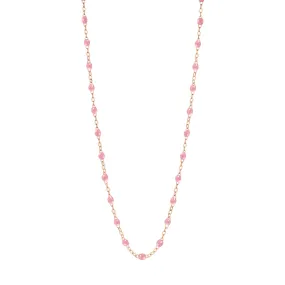 Classic Gigi Fuchsia necklace, Rose Gold, 19.7"