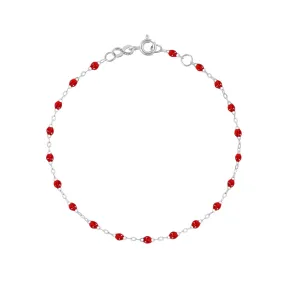 Classic Gigi Ruby bracelet, White Gold, 7.5"