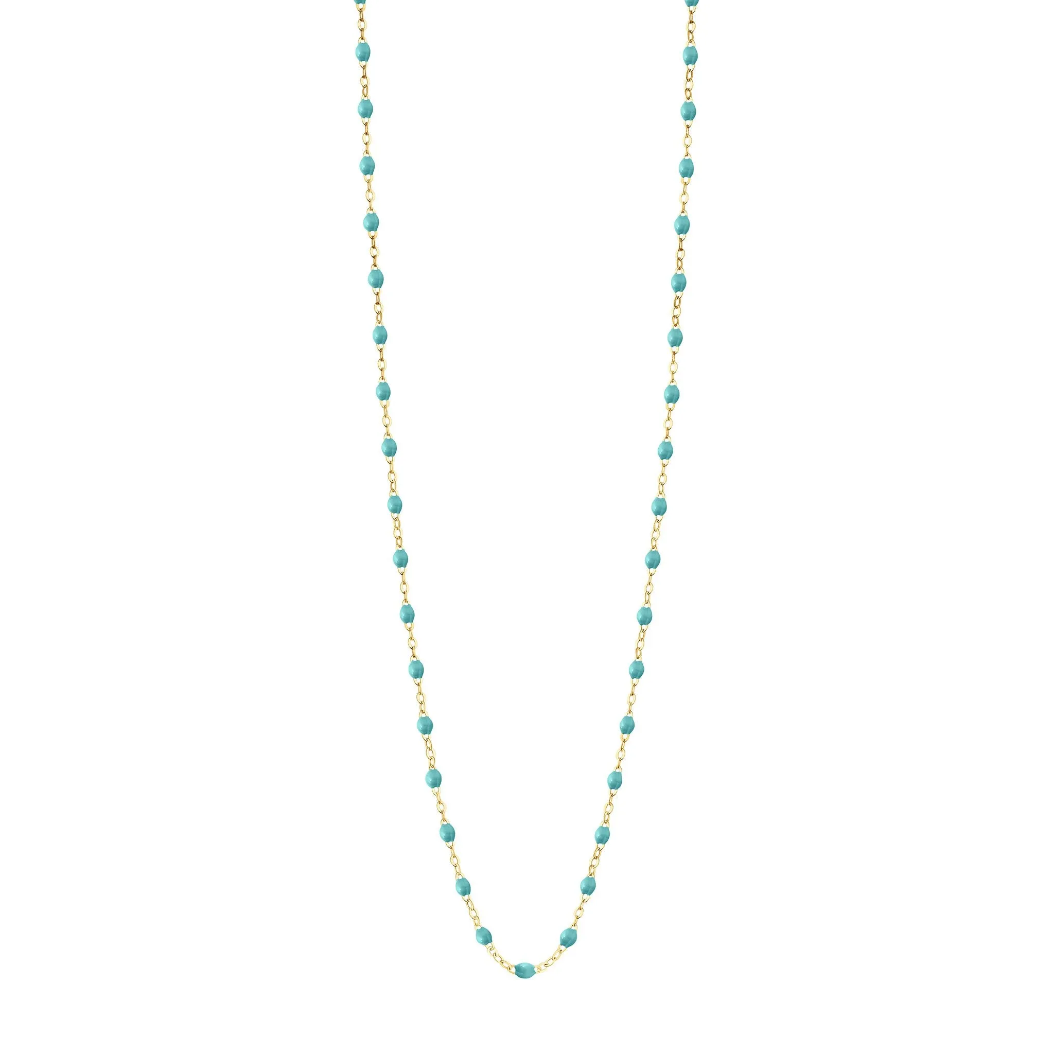 Classic Gigi Turquoise Green sautoir, Yellow Gold, 34"