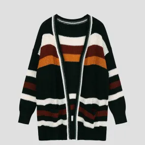 Color Block Knit Cardigan