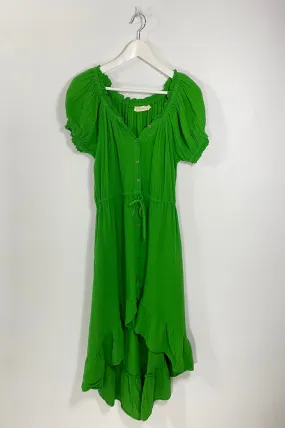 COTTON GAUZE CANN DRESS (GROOVY GREEN) - STARK X