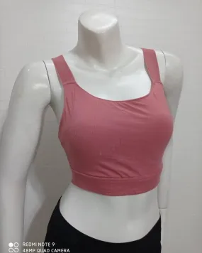 Crane® Cotton Stretch Sports Bra - Pastel Pink