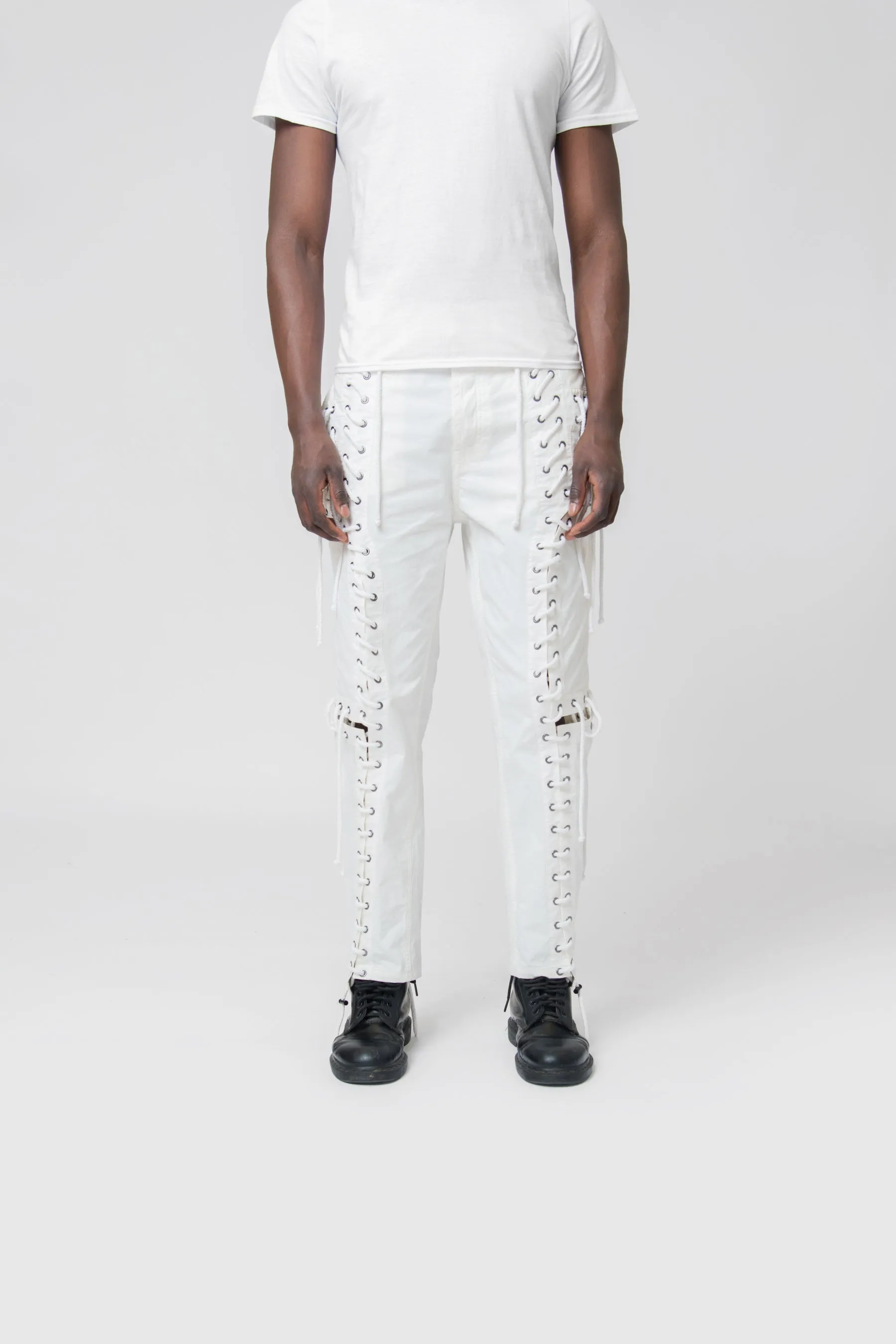 Deconstructed Laced Trouser White CGSS24CWOTRS74