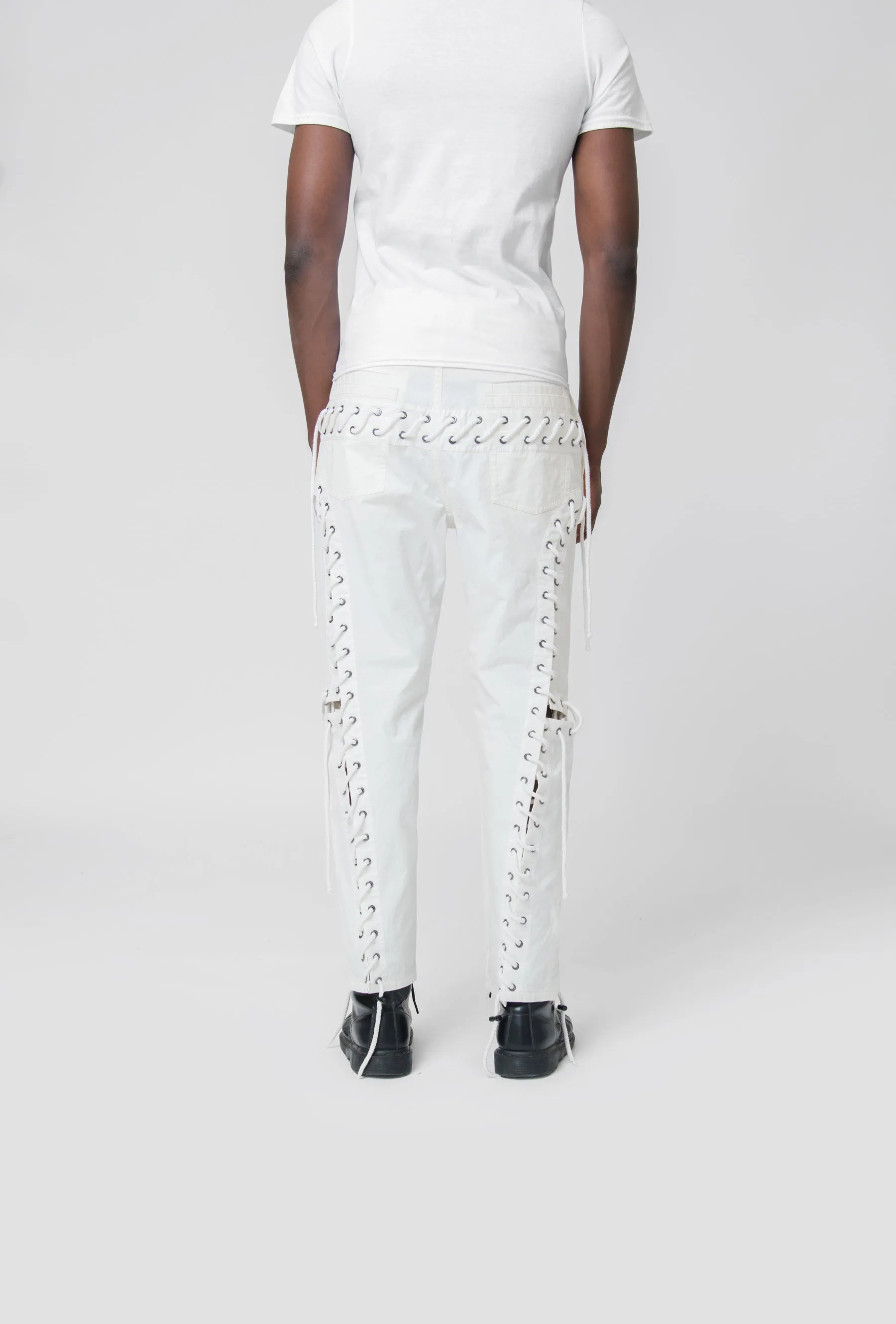 Deconstructed Laced Trouser White CGSS24CWOTRS74