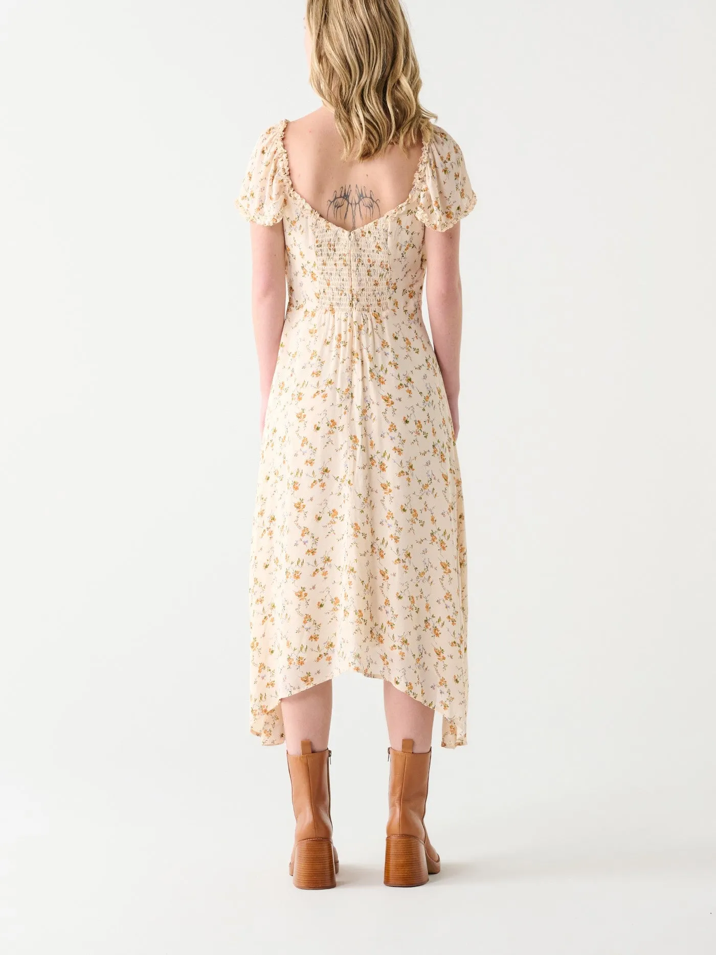 DEX Sweetheart Floral Midi Dress