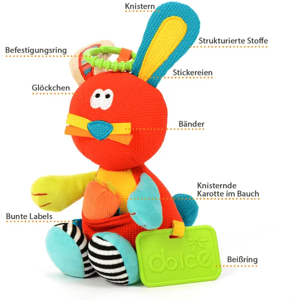 Dolce Classic Aktivittsspielzeug Hase Hoppy - 27 cm