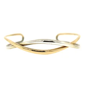 Ed Levin Wave Gold and Silver Bracelet