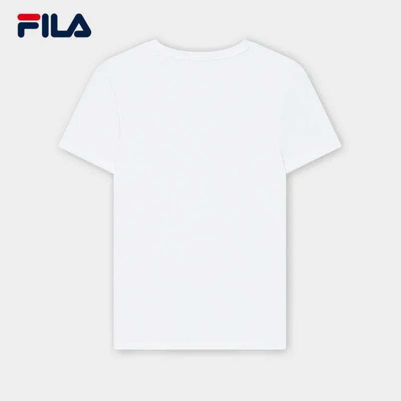 FILA CORE LIFESTYLE FILA EMERALD Women Short Sleeve T-shirt (Light Blue / Navy / White)