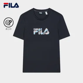 FILA CORE LIFESTYLE FILA EMERALD Women Short Sleeve T-shirt (Light Blue / Navy / White)