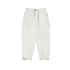 Fine Twill Loose Cargo Pant - Ecru