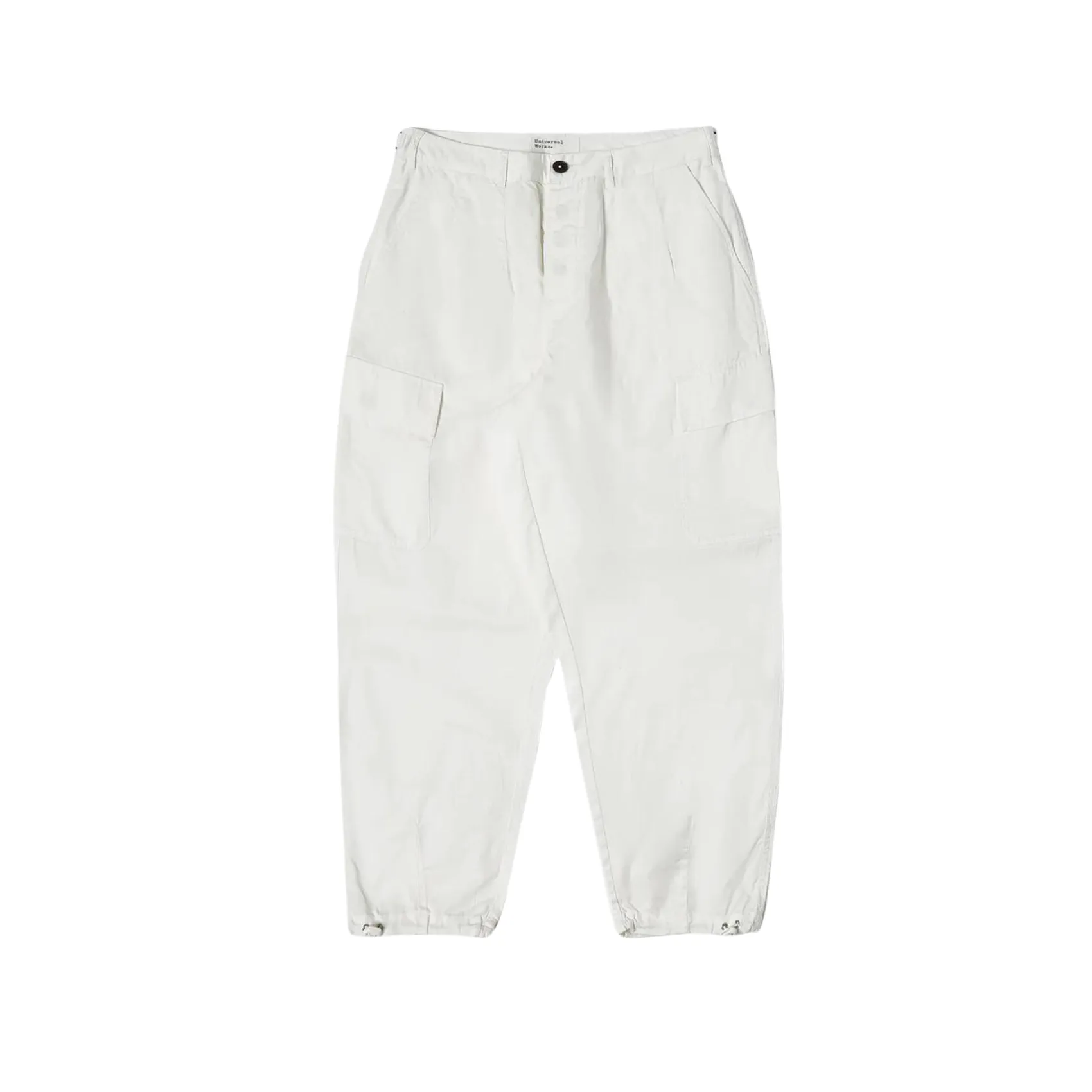 Fine Twill Loose Cargo Pant - Ecru