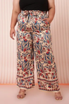 Floral Ethnic High Wasit Pants