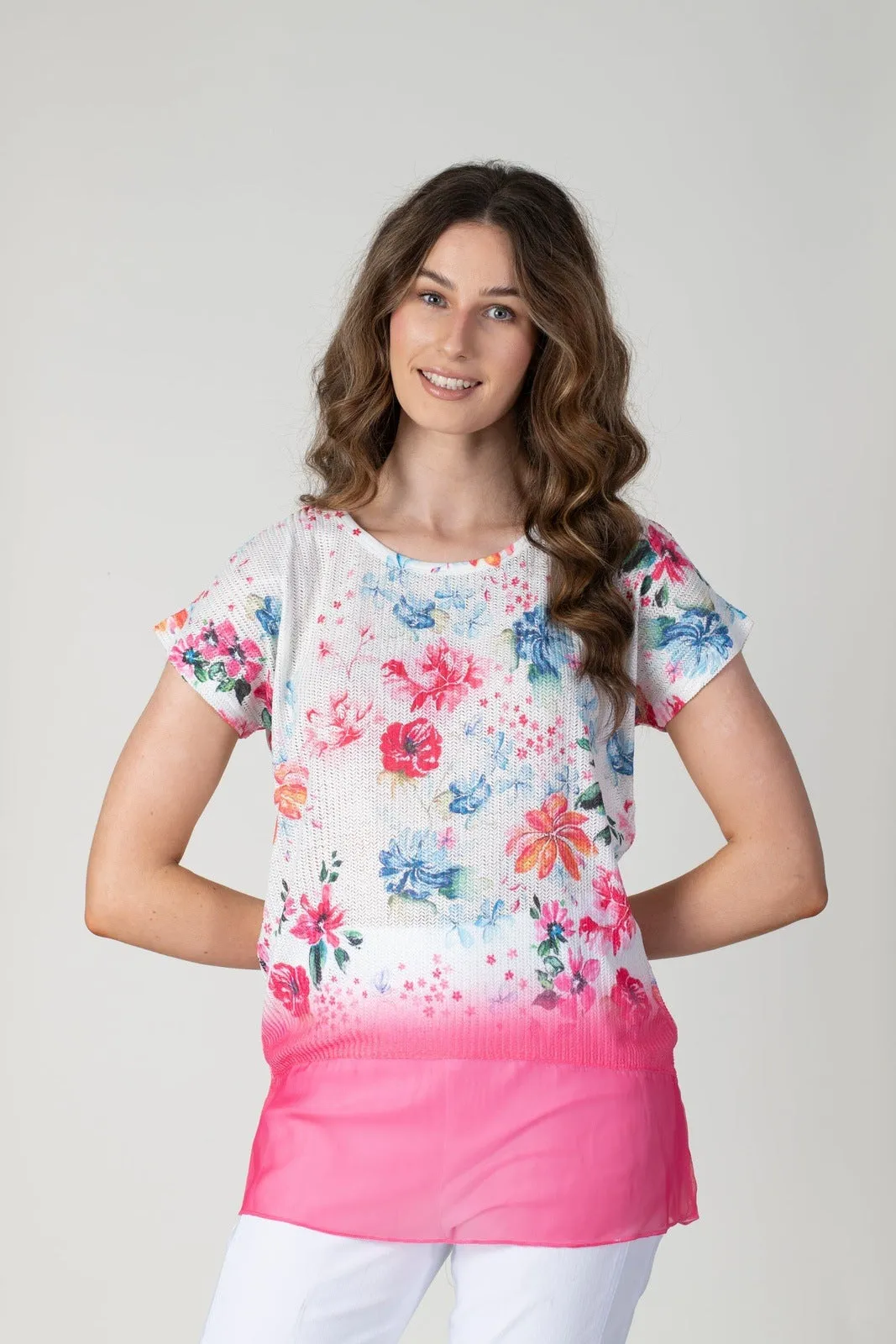 Floral Printed T-Shirt - Pink