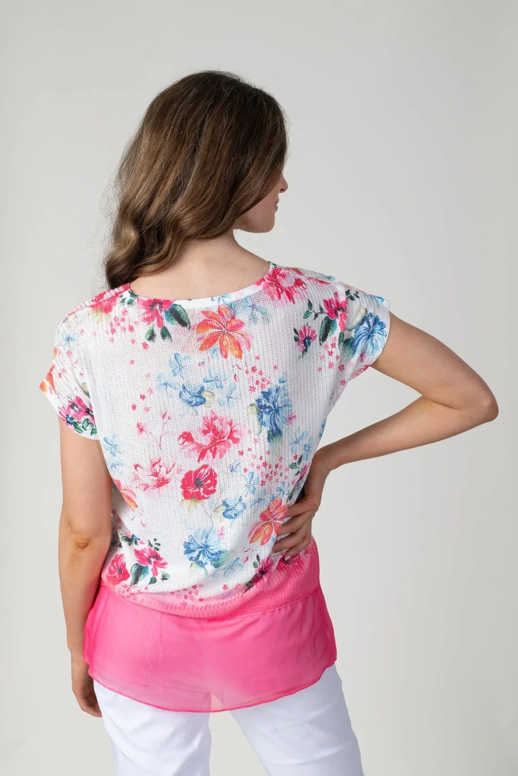 Floral Printed T-Shirt - Pink