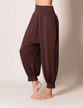 Flowy Harem Pants - Espresso-As-Is-Clearance