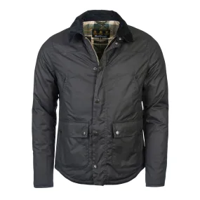 Giubbino Uomo Barbour Reelin Waxed Cotton Verde