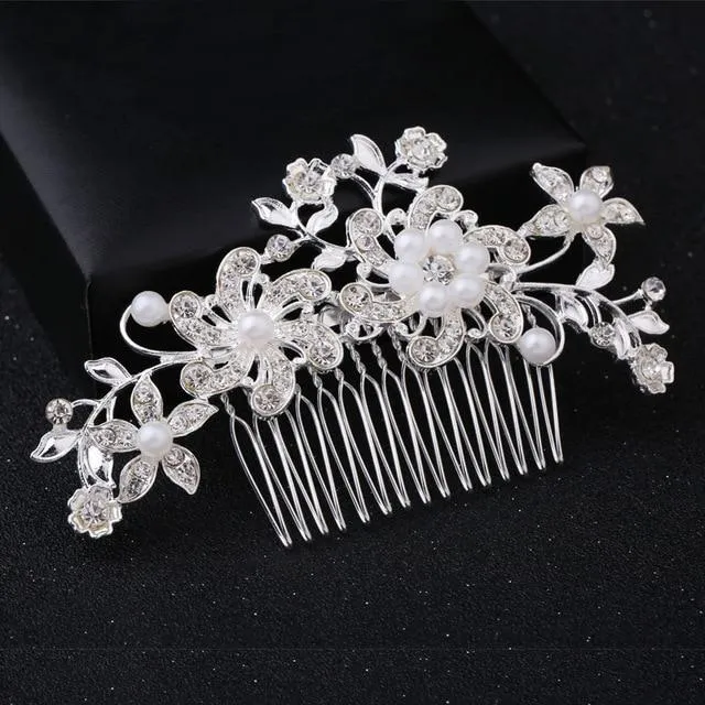 Handmade Floral Pearl Hair Clip