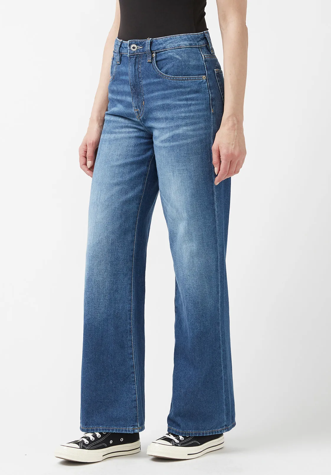 High Rise Wide Leg Addie Antique Jeans - BL15817