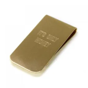 ITS ONLY MONEY BRASS MONEY CLIP