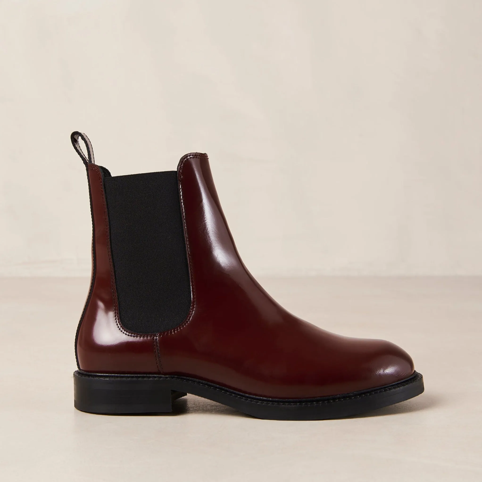 Lanz Burgundy Leather Ankle Boots