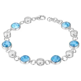 Larimar Water and Air Infinity Bracelet