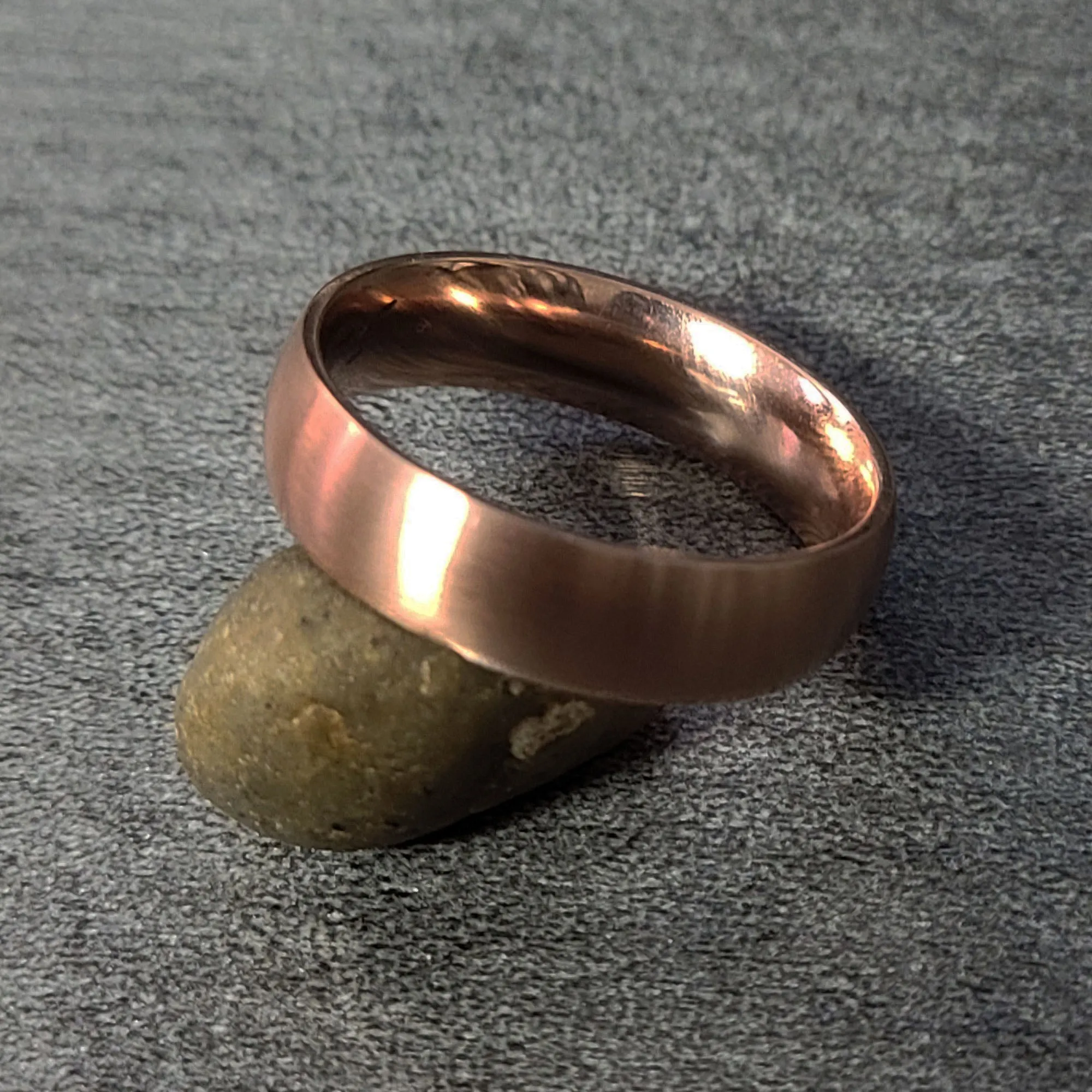 Men's Custom Engraved Rose Gold Promise Ring - Personalized Promise Ring For Him