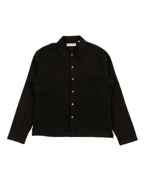 Our Legacy Isola Shirt Black Sparse Panama Cotton