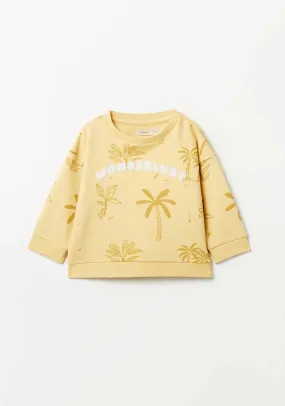 Palm Tree Sweatshirt - Yellow