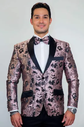 "Amsterdam" Pink Tuxedo Jacket (Separates)