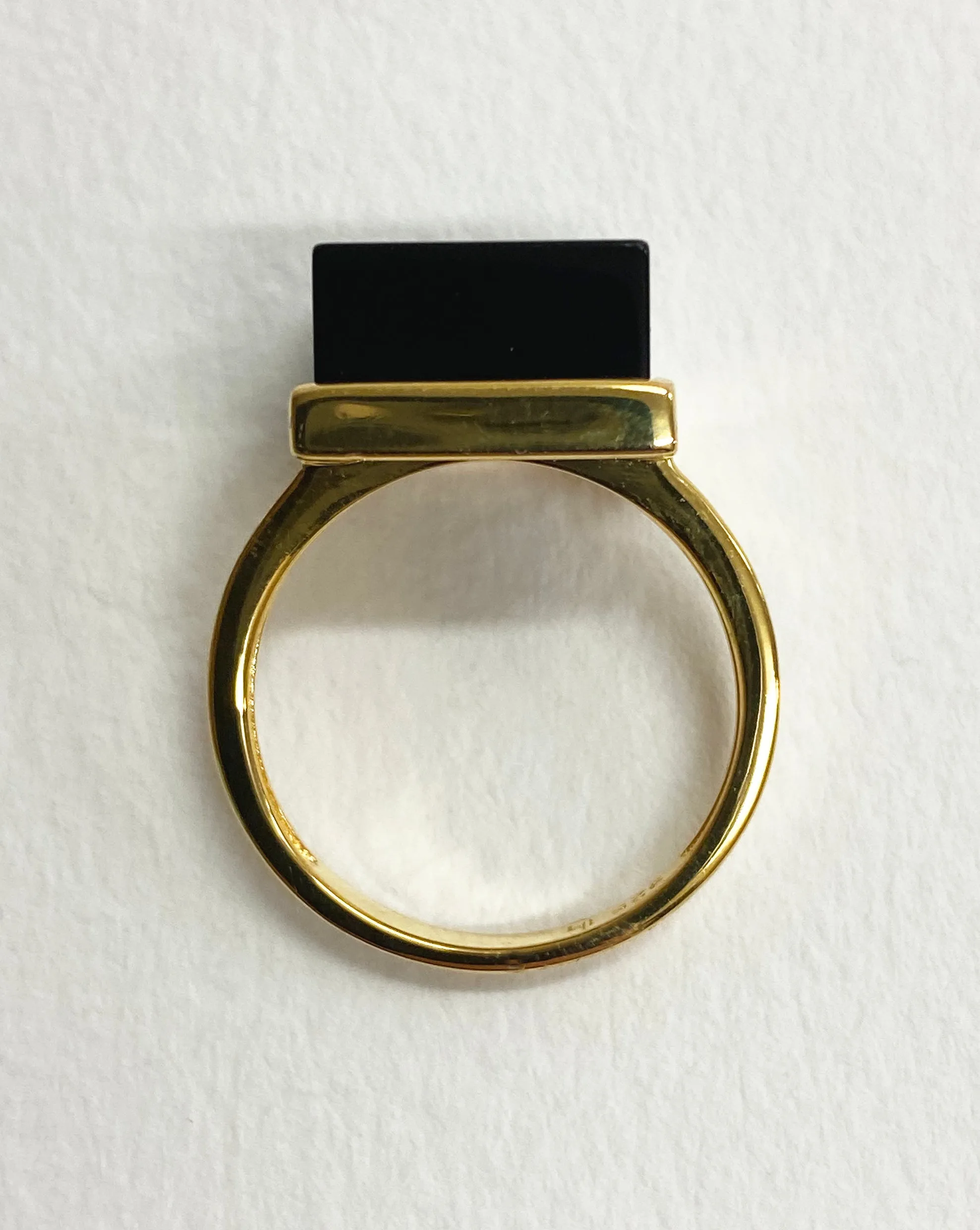 Servalan Gold Ring With Black Onyx