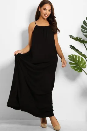 Strappy Low Back Cotton Maxi Sun Dress