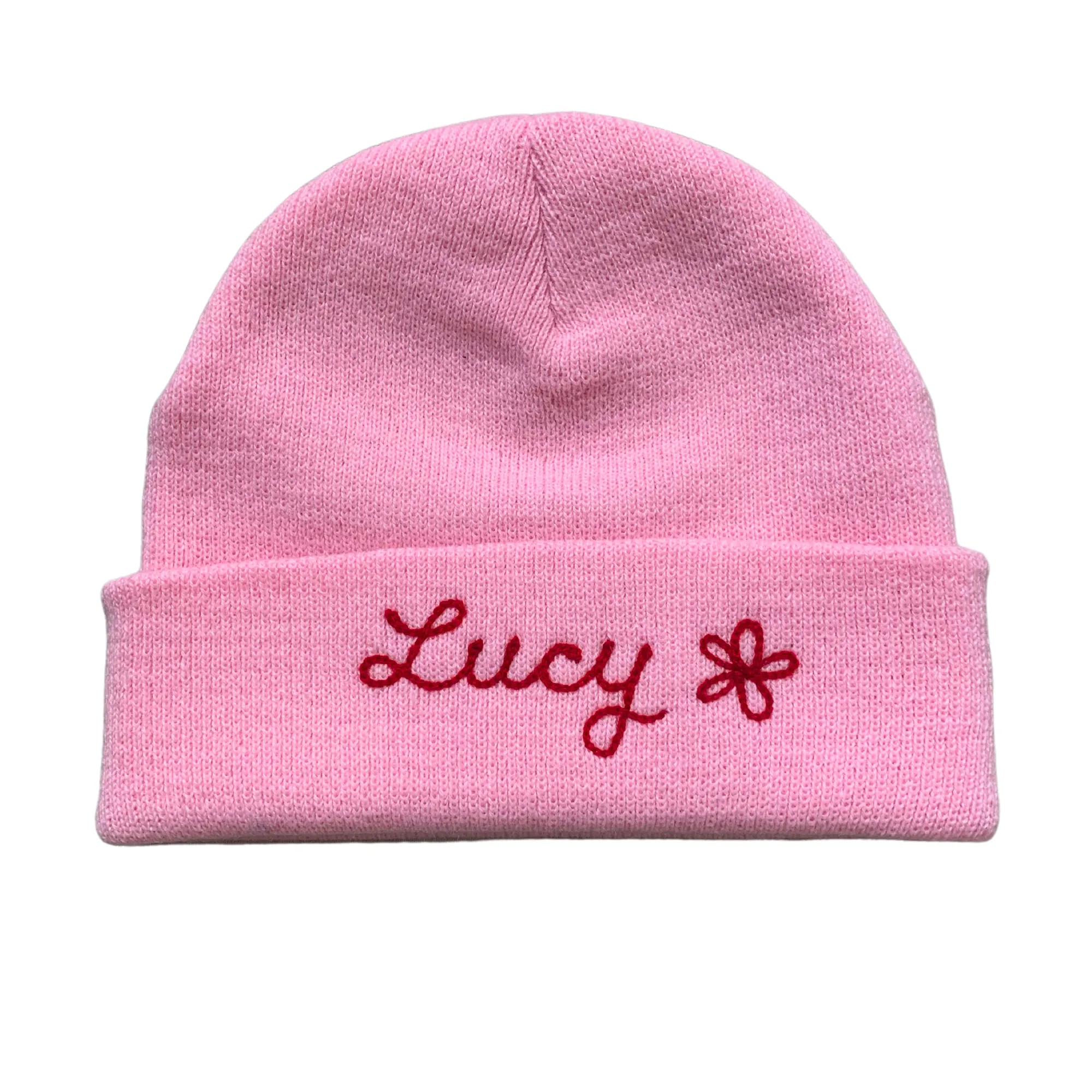 The Baby Chainstitch Beanie - Light Pink