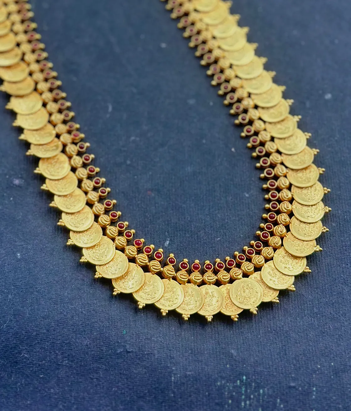 The Classic Laxmi Kasu-malai Long Necklace