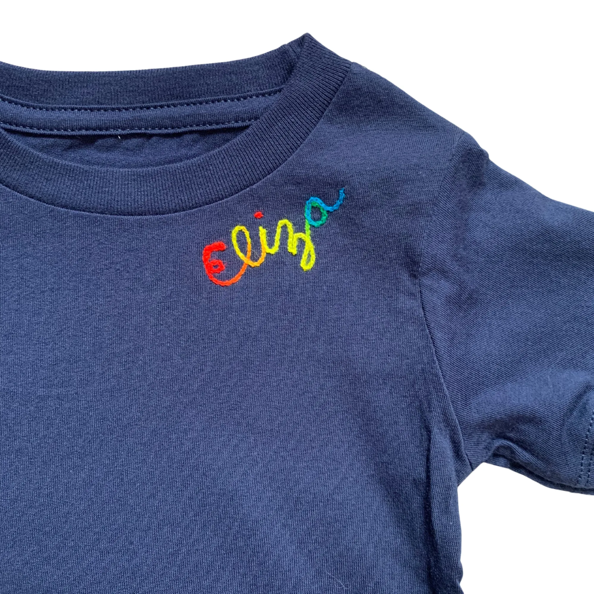 The Kids Chainstitch T-Shirt - Navy